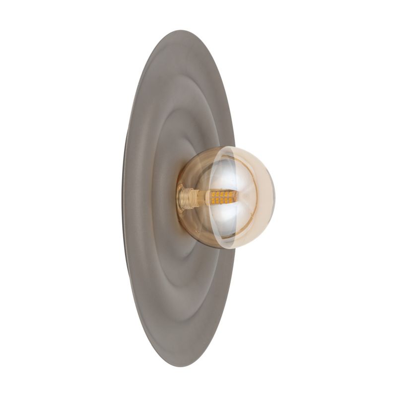 Kinkiet Tk Lighting Onda brązowy tytan 1x g9 falowany talerz - 1szt.