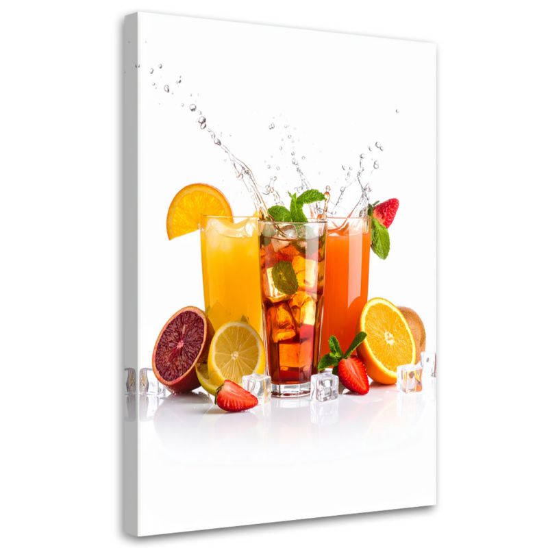 Obraz do kuchni jadalni baru Feeby Owocowe soki 70x100cm 1szt