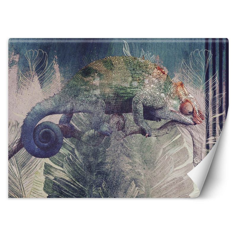 Fototapeta Feeby Kameleon na gałęzi w dżungla 200x140 1 szt