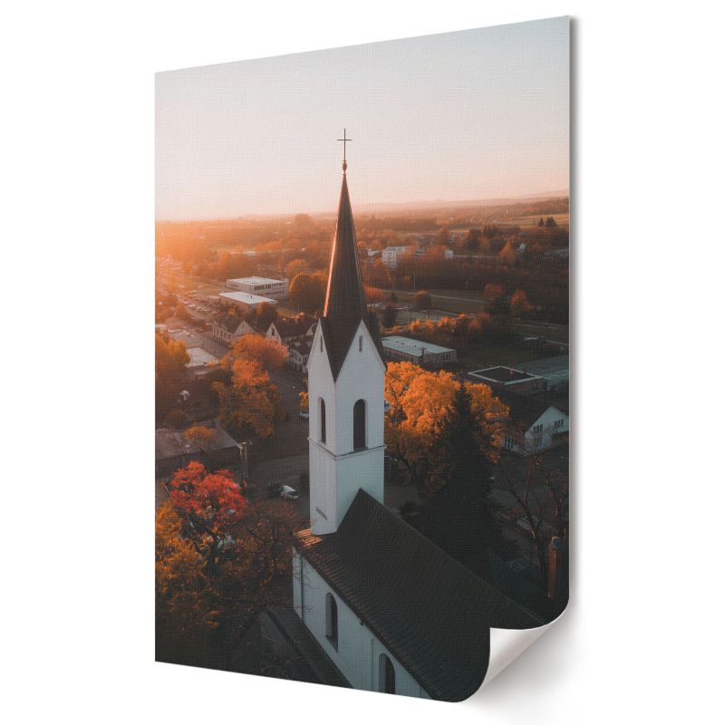 Plakat na płótnie Wallfluent Format A2 Jesienny kościół Artysta NewStyle 1 szt.
