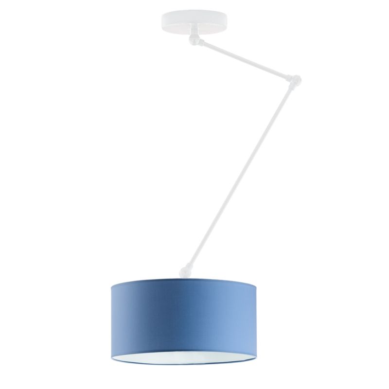 Lampa sufitowa Volta Light Factory żyrandol lampa wisząca z abażurem walec Biały/Niebieski SOUL 1szt.