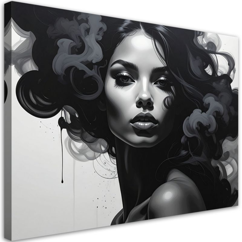 Obraz do salonu sypialni kuchni biura spa loftu Feeby Portret kobiety 45x30cm 1szt