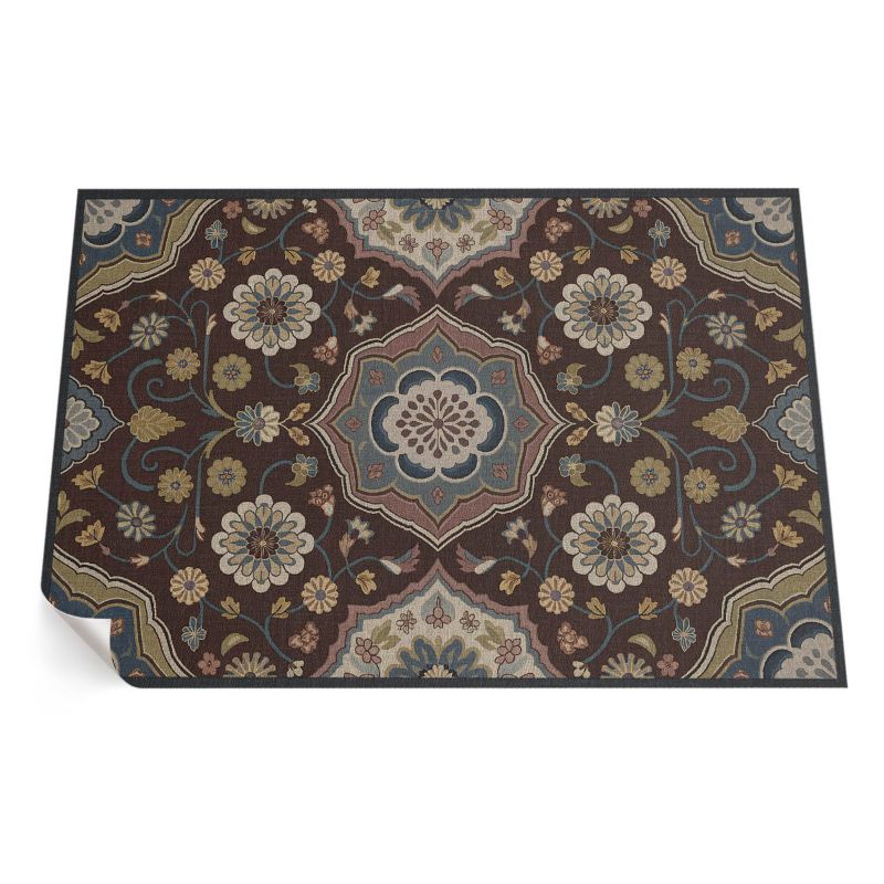Zewnętrzny Dywan Winylowy ArtPrintCave 60x90 cm Kwiaty i rośliny ornamentalny wzór vintage 1 szt.