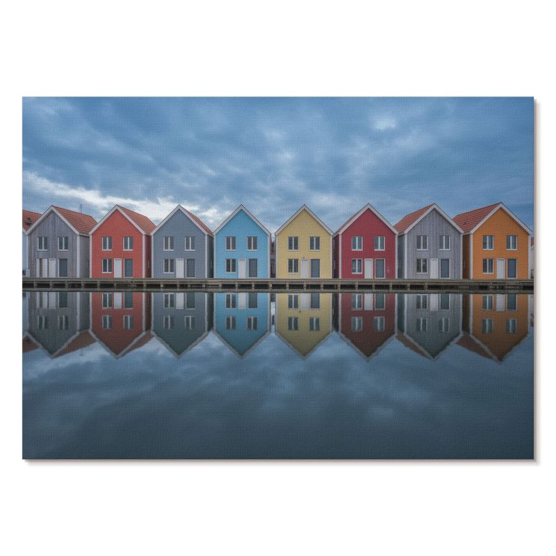 Obraz Plakat Canvas Tulup 29,7x21 cm (A4) Kolorowe domki Do salonu, biura, 1 szt.