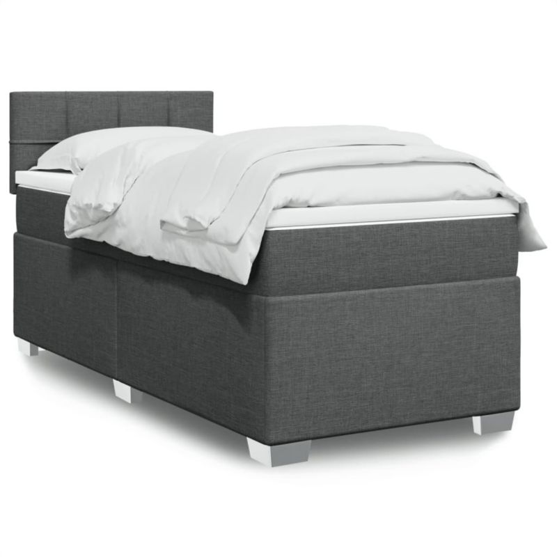 Łóżko kontynentalne WaszeMeble 90x200 cm ciemnoszara WM-3285772 1 szt.