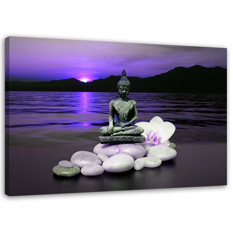 Obraz na płótnie Feeby Budda na kamieniach 100x70cm 1szt