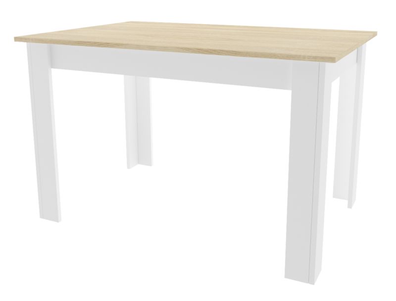 Stół Songmics 120x80x75cm dąb sonoma i biały do salonu jadalni kuchni 1 szt.