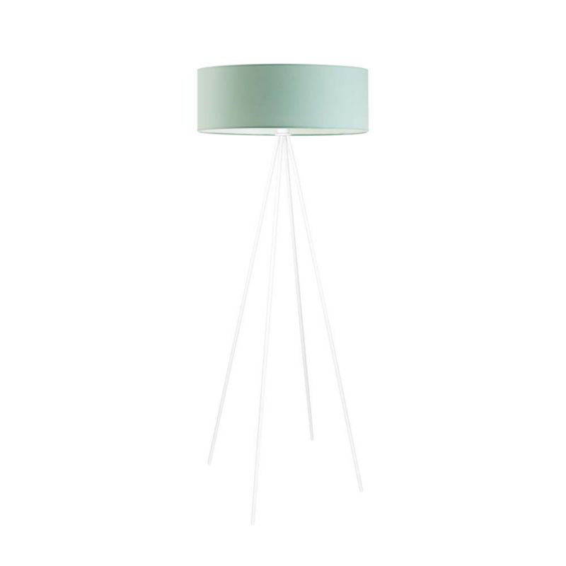 Lampa stojąca Volta Light Factory podłogowa trójnóg z abażurem miętowy walec SOLARIS 1szt.