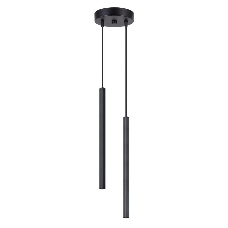 Lampa sufitowa ryflowana Sollux Lighting ARCHE czarna 2xG9x8W IP20 - 1 szt