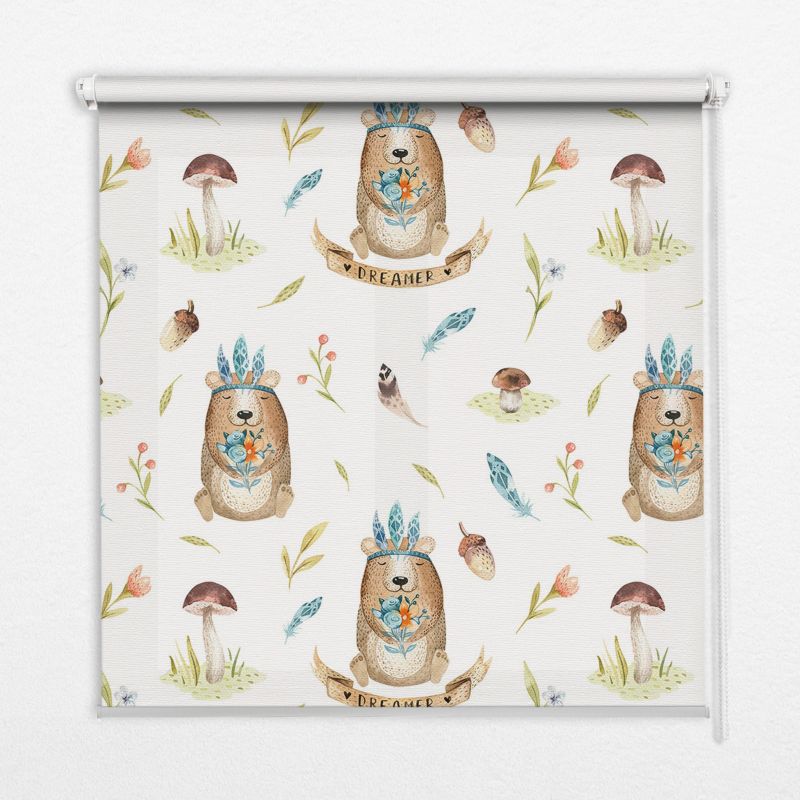 Roleta Do Kuchni Tulup 70x140 cm Misie I Rośliny Montaż do ściany/sufitu 1 szt.