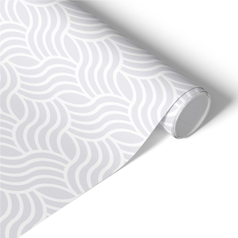 Samoprzylepna Okleina na Meble Tulup 50x100 cm Falisty wzór Ekspresowa Metamorfoza Frontów i Szaf 1 rol.