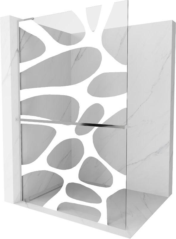 Ścianka prysznicowa Mexen Kioto+ L biały wzór 120 x 200 cm 800-120-123-01-97 1 szt.
