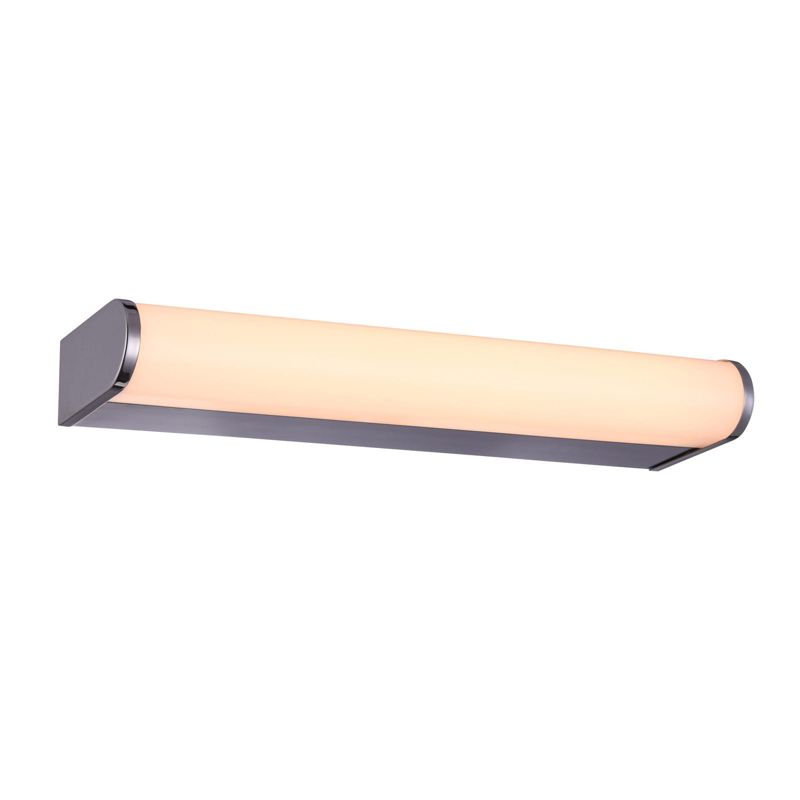 Kinkiet ścienny Italux Sanosti chromowany biały do łazienki LED 6W 3000K 600lm IP44 wym: 3,9 x 30 x 7,8 cm - 1 szt.