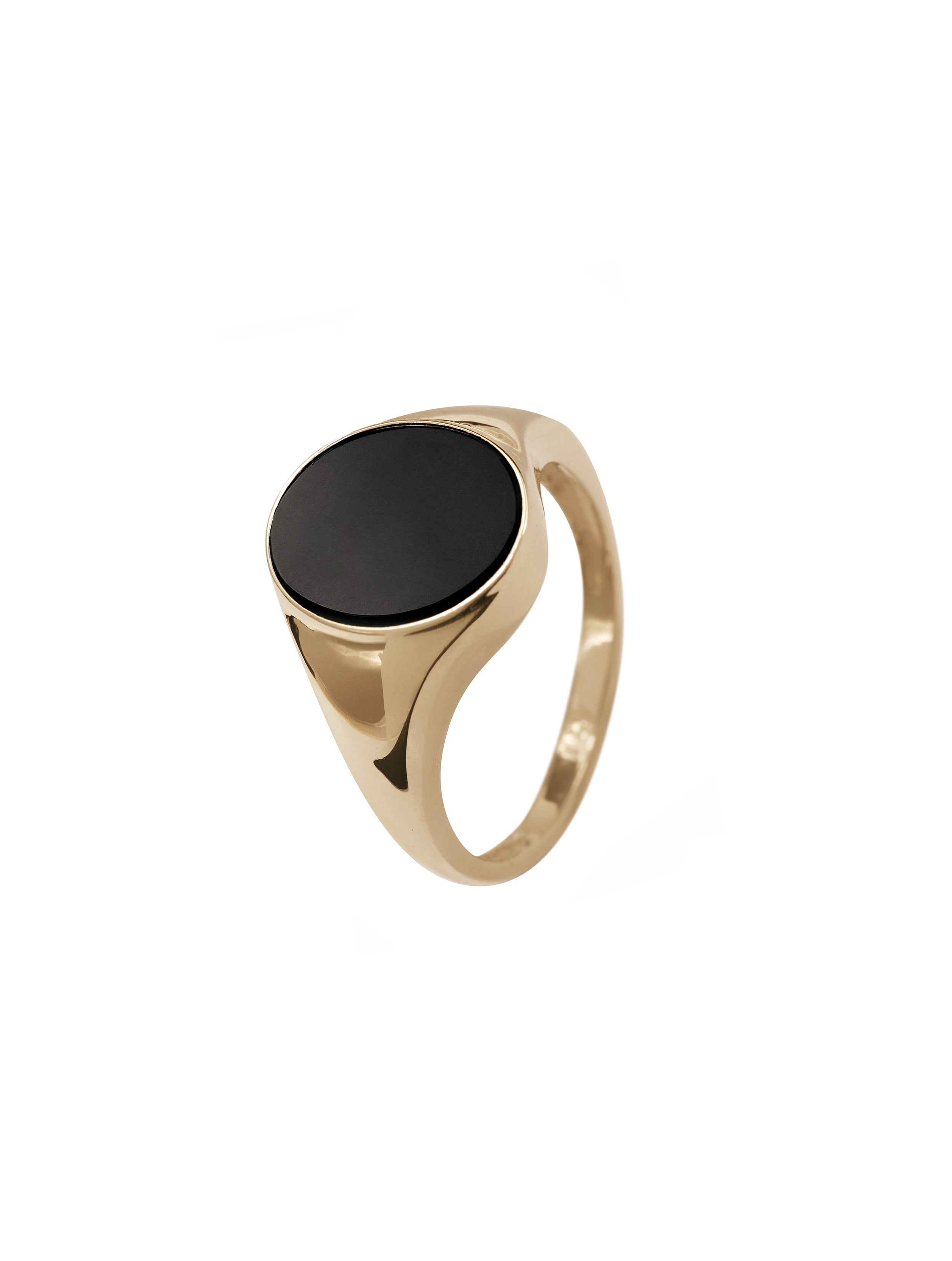 Oval Signet - sygnet z onyksem, 9