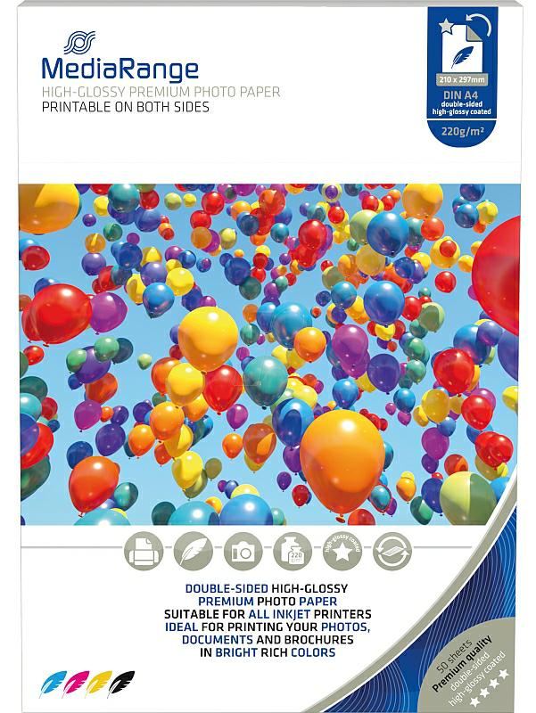 MEDIARANGE Papier 220g op-50 A4 MRINK118 glossy dwustronny - Henryx24