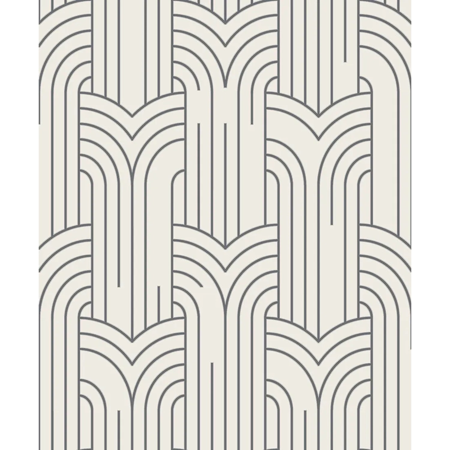 Tapeta winylowa na flizelinie Art Deco srebrna