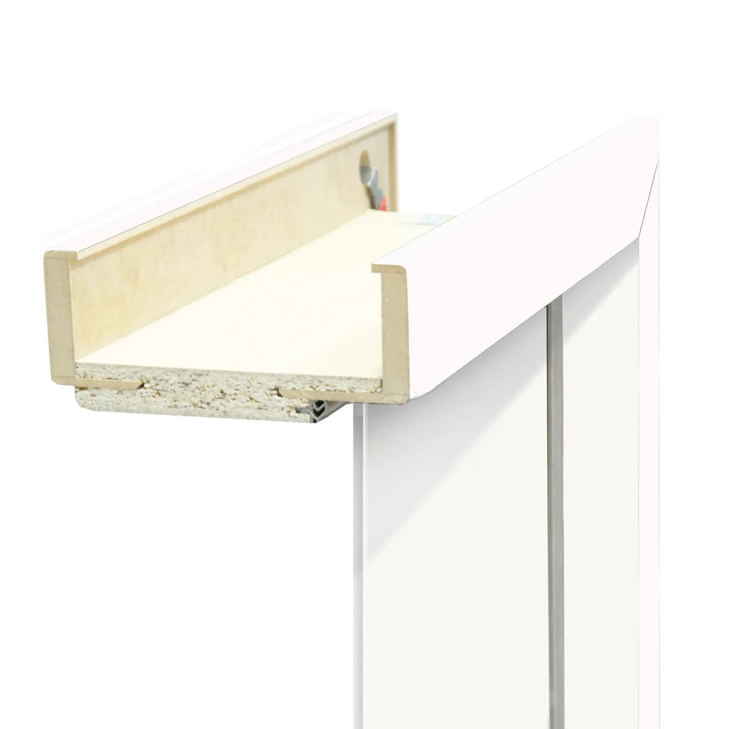 Classen ościeżnica regulowana przylgowa 160-180 Uni White PP 80P