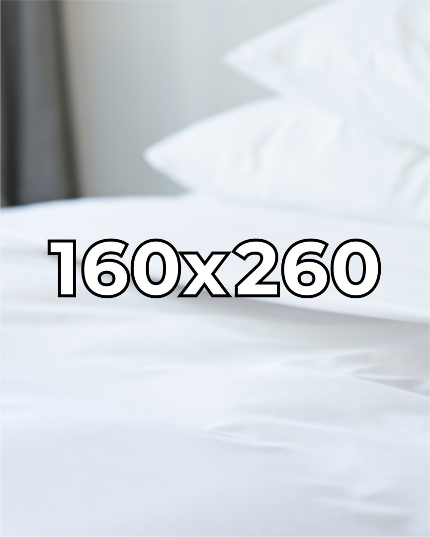 Płócienne prześcieradło hotelowe 160x260 cm, 100% płótno bawełniane 150 g