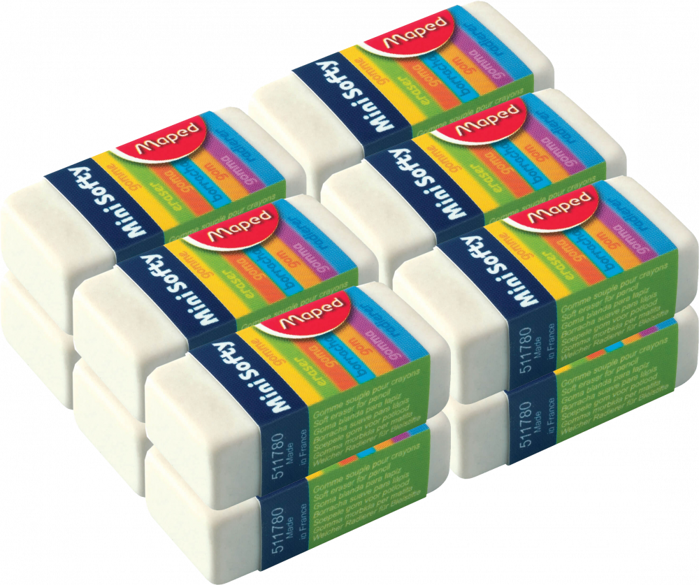 12x Gumka ołówkowa Maped Mini Softy, 1 sztuka