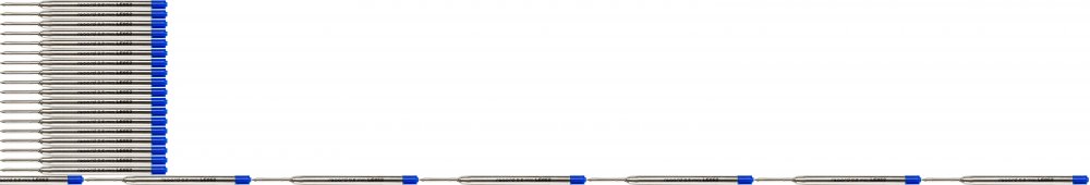 100x Wkład do długopisów D.Rect, wielkopojemny, metalowy, 1.0mm, niebieski