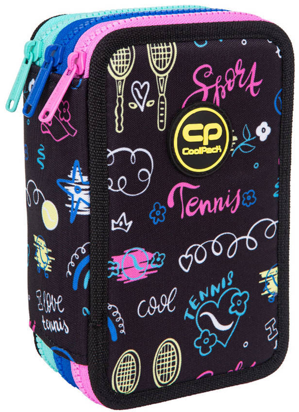 Piórnik szkolny CoolPack Jumper 3 Tennis Star, 3-komorowy, z wyposażeniem