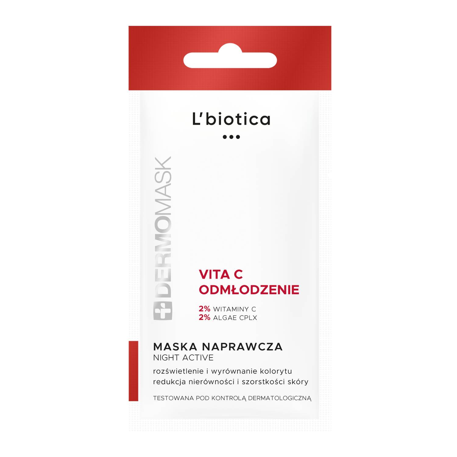 L'biotica dermomask night active neuro-odmładzanie - maseczka naprawcza, 12 ml