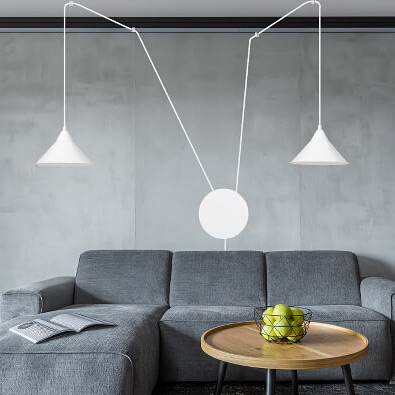 Emibig Abramo lampa wisząca 2x15 W biała 159/2 - Wysyłka w 24h