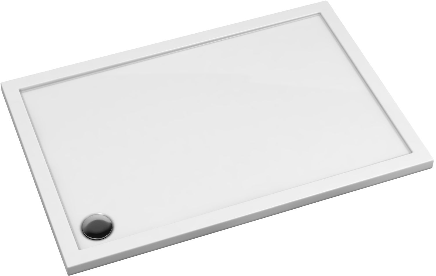 Omnires Merton brodzik 140x70 cm prostokątny biały MERTON70/140/PBP