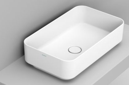 Ceramica Dolomite umywalka 60x36 cm prostokątna nablatowa biała matowa D311141
