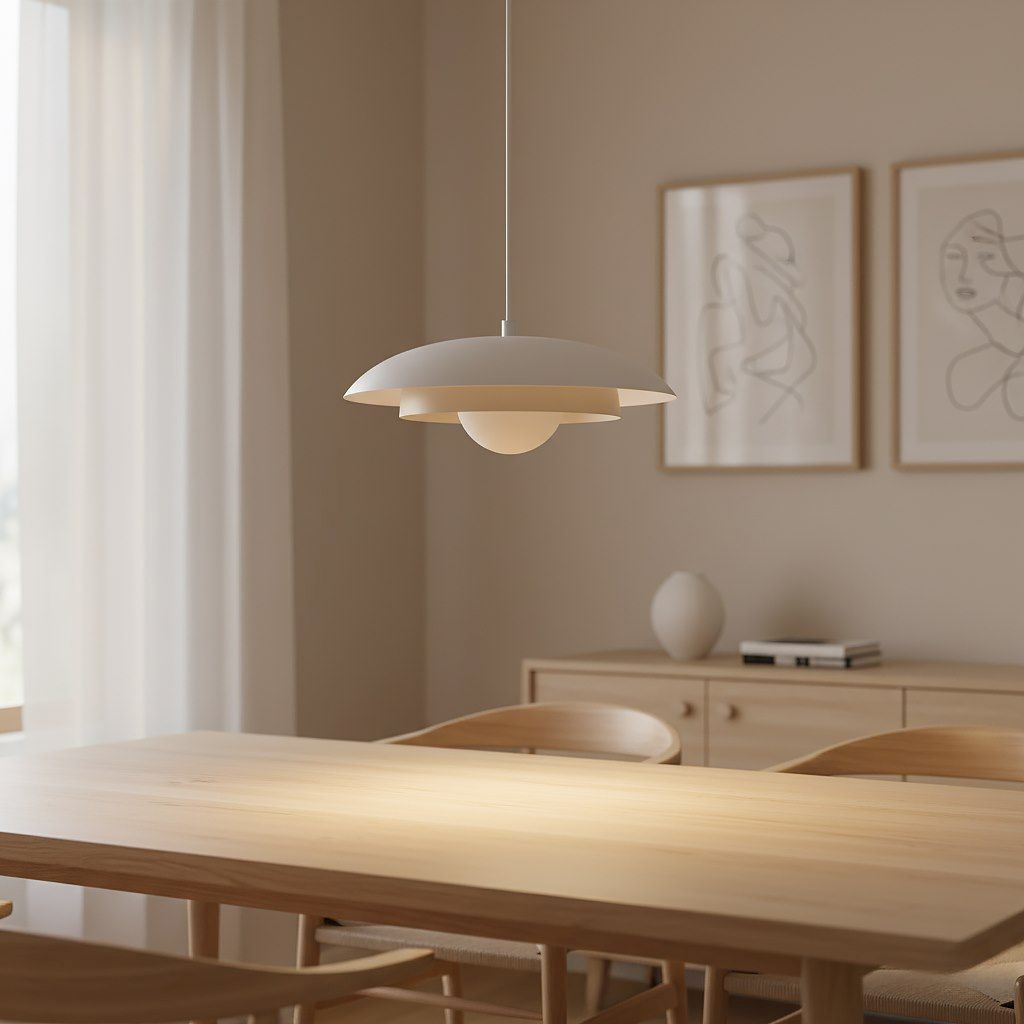 Emibig Skin lampa wisząca 1x8 W biała/cappuccino 1605/1
