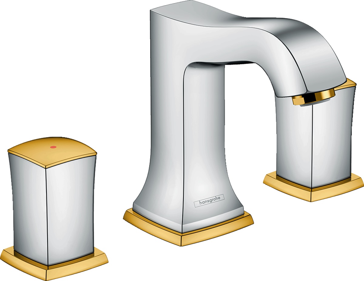 Hansgrohe Metropol Classic bateria umywalkowa 3-otworowa EcoSmart chrom/złoty 31304090 - Wysyłka w 24h