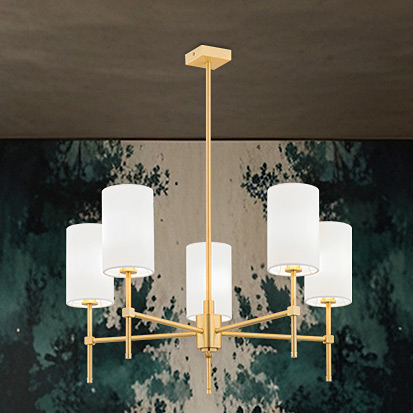 Argon Abruzzo lampa podsufitowa 5x7 W biała-mosiądz 2134