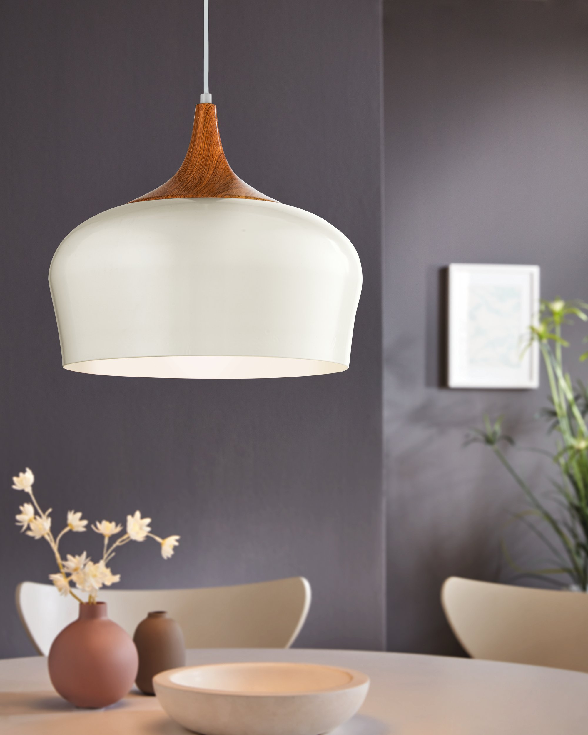Eglo Obregon lampa wisząca 1x60 W beżowa 95383