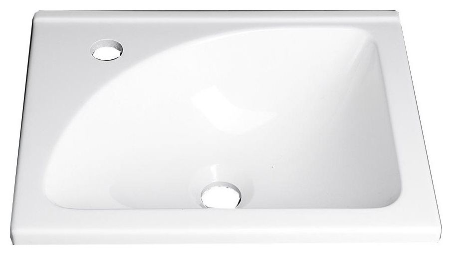 Aqualine umywalka 40x32 cm meblowa prostokątna kompozyt biały LM408
