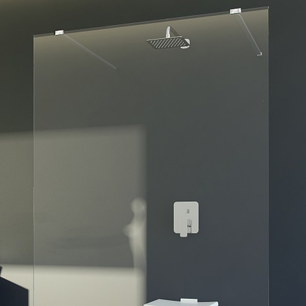 Besco Aveo Due Walk-In ścianka prysznicowa 110 cm chrom błyszczący/szkło przezroczyste AVD-110-195C