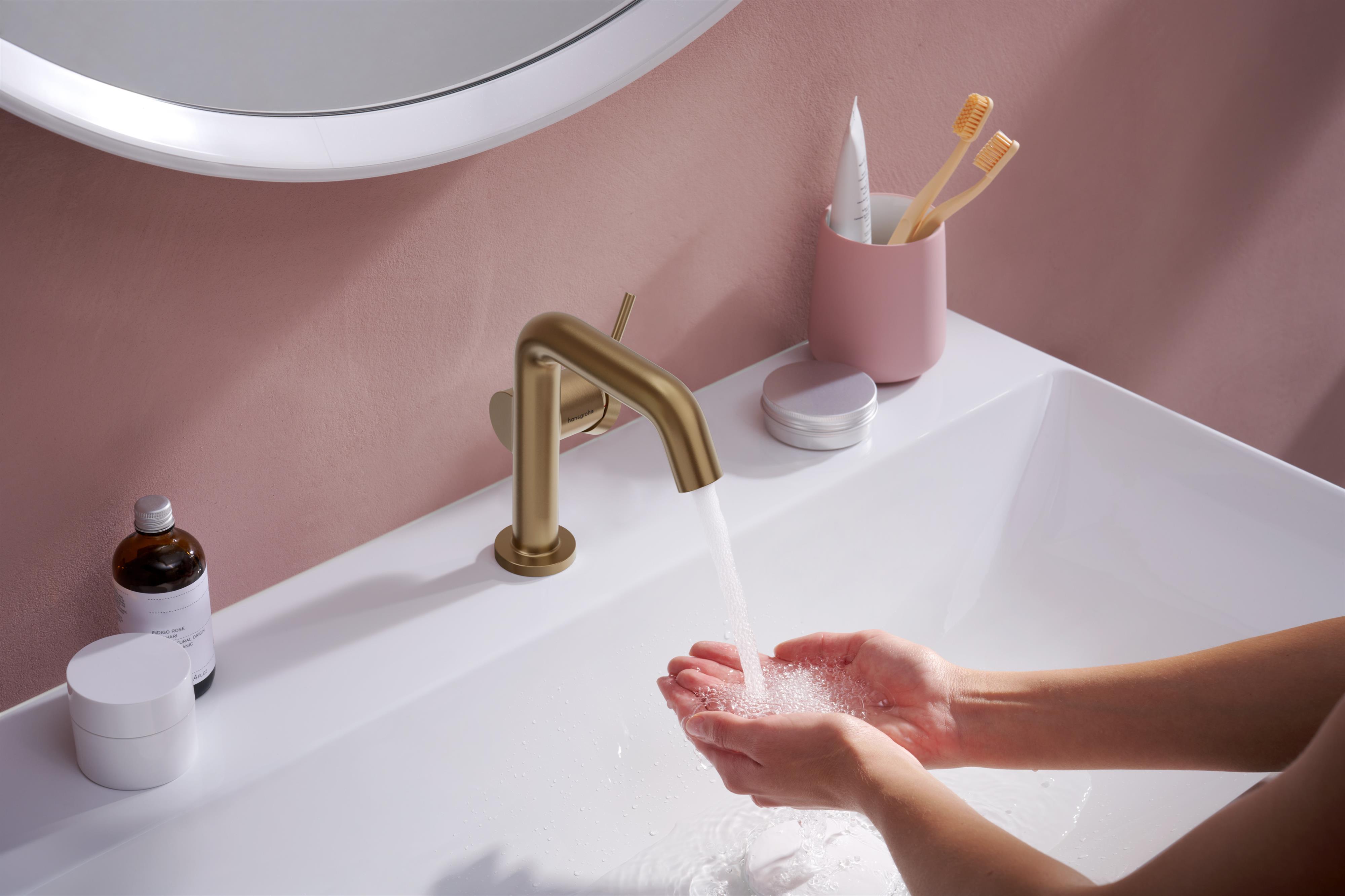 Hansgrohe Tecturis S bateria umywalkowa stojąca CoolStart brąz szczotkowany 73323140
