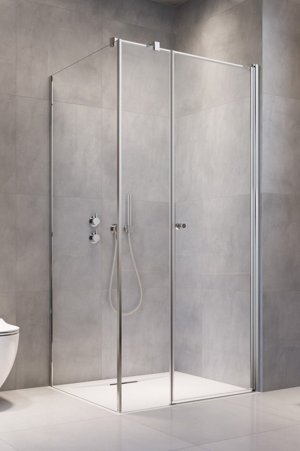 Radaway Eos KDS I kabina prysznicowa 100x80 cm prostokątna prawa chrom/szkło przezroczyste 137550-01-01R