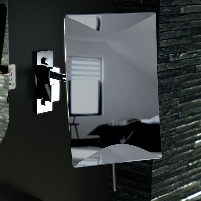 Geesa Mirror lusterko kosmetyczne 15x22,5 cm prostokątne chrom 911083 - Wysyłka w 24h