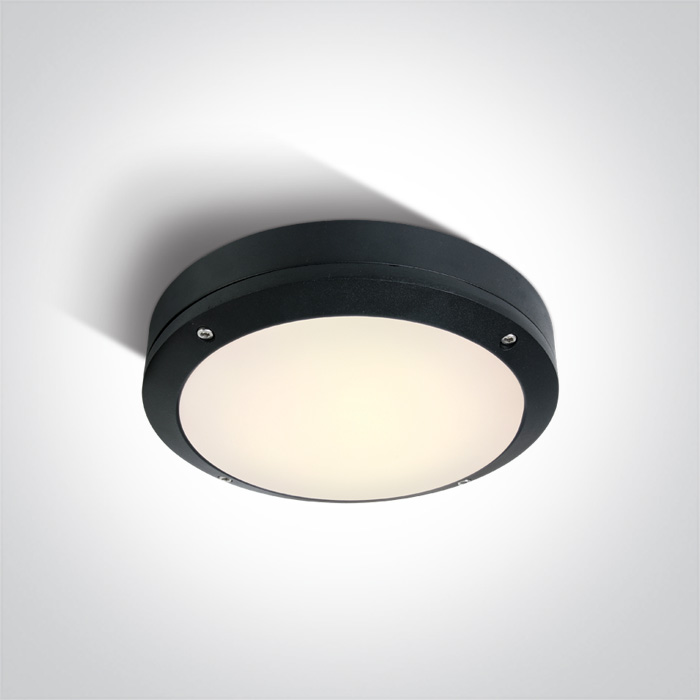 One Light Akteo plafon zewnętrzny 1x10W czarny/biały 67442/B/W