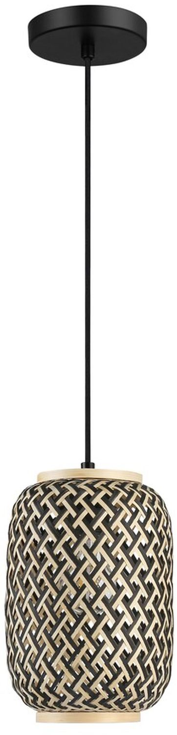 Rabalux Adalla lampa wisząca 1x40 W czarna-ratan 72091