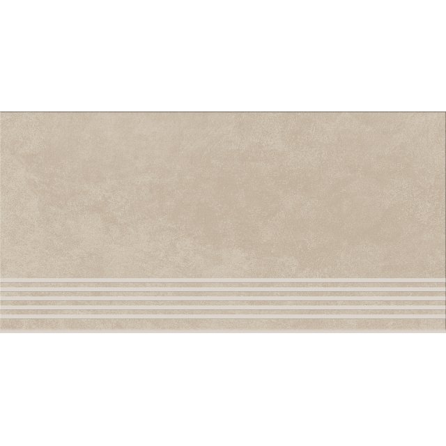 Gres szkliwiony stopnica ARES beige mat 29,8x29,8 gat. I