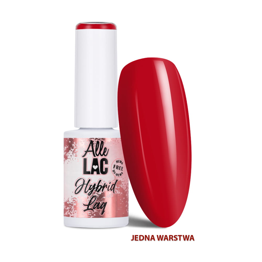 Lakier hybrydowy LED/UV Gel Polish Reds R5 Ruby AlleLac HEMA/Di-HEMA Free 6g