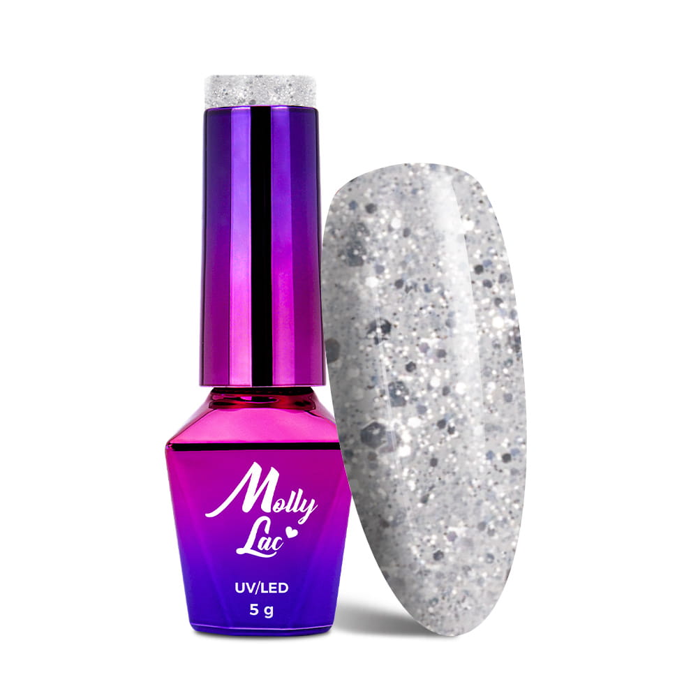 Lakier hybrydowy LED/UV Gel Polish MollyLac Queens Of Life Nr 34 Glam Diamond 5 g