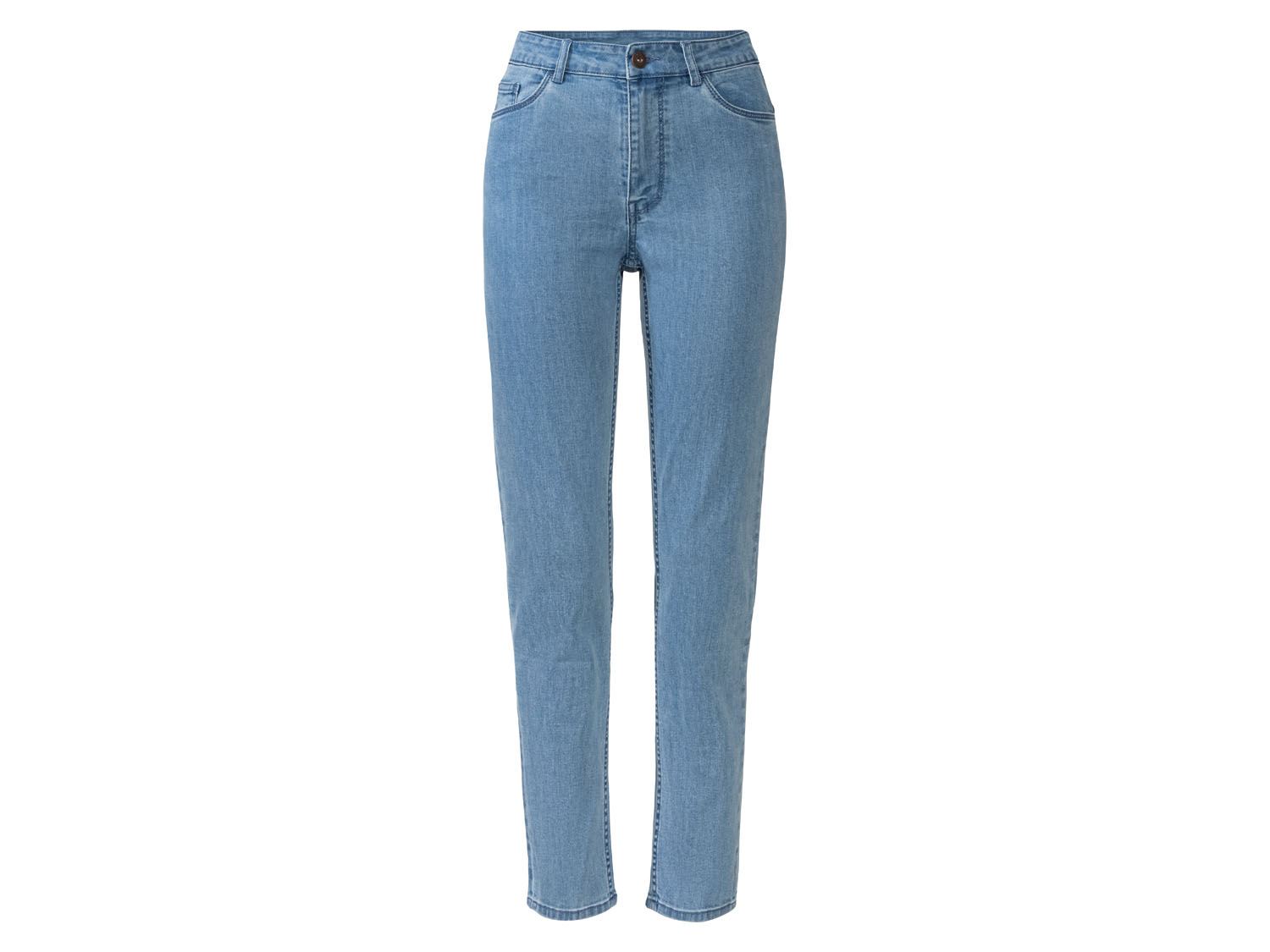 esmara Jeansy damskie straight fit 38, niska sylwetka, Jasnoniebieski