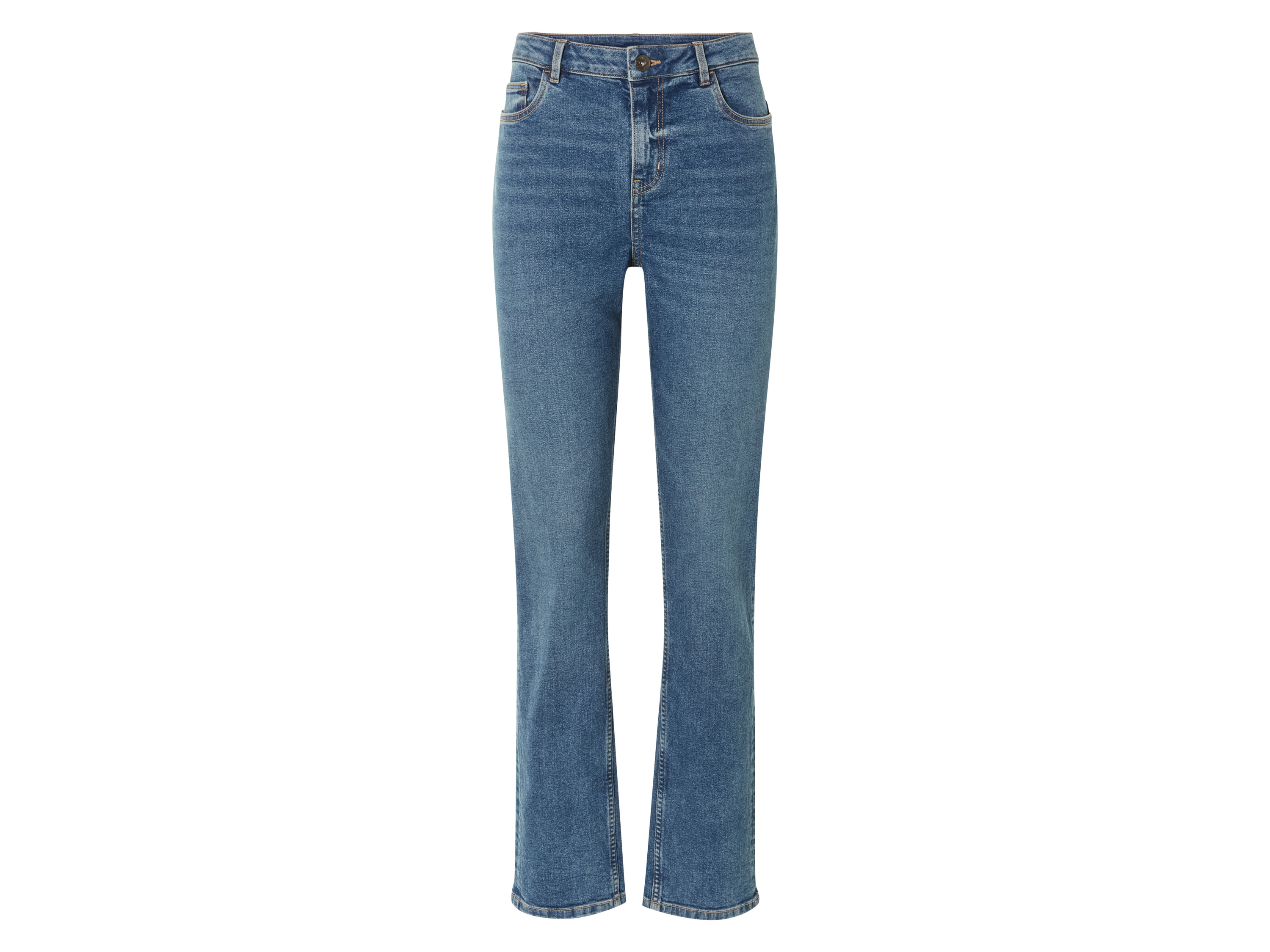 esmara Jeansy damskie straight high waist 36, Niebieski