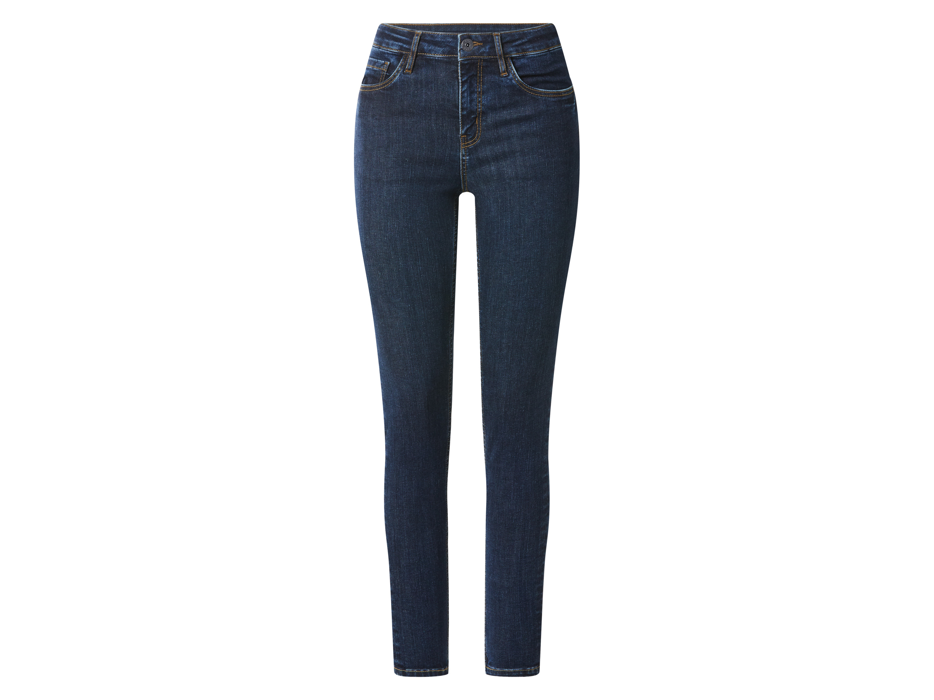 esmara Jeansy push-up skinny fit damskie Ciemnoniebieski, 38