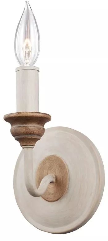 Darmowa Dostawa - Kinkiet 1x40 W biały-drewno Elstead Lighting Hartsville FEHARTSVILLE1