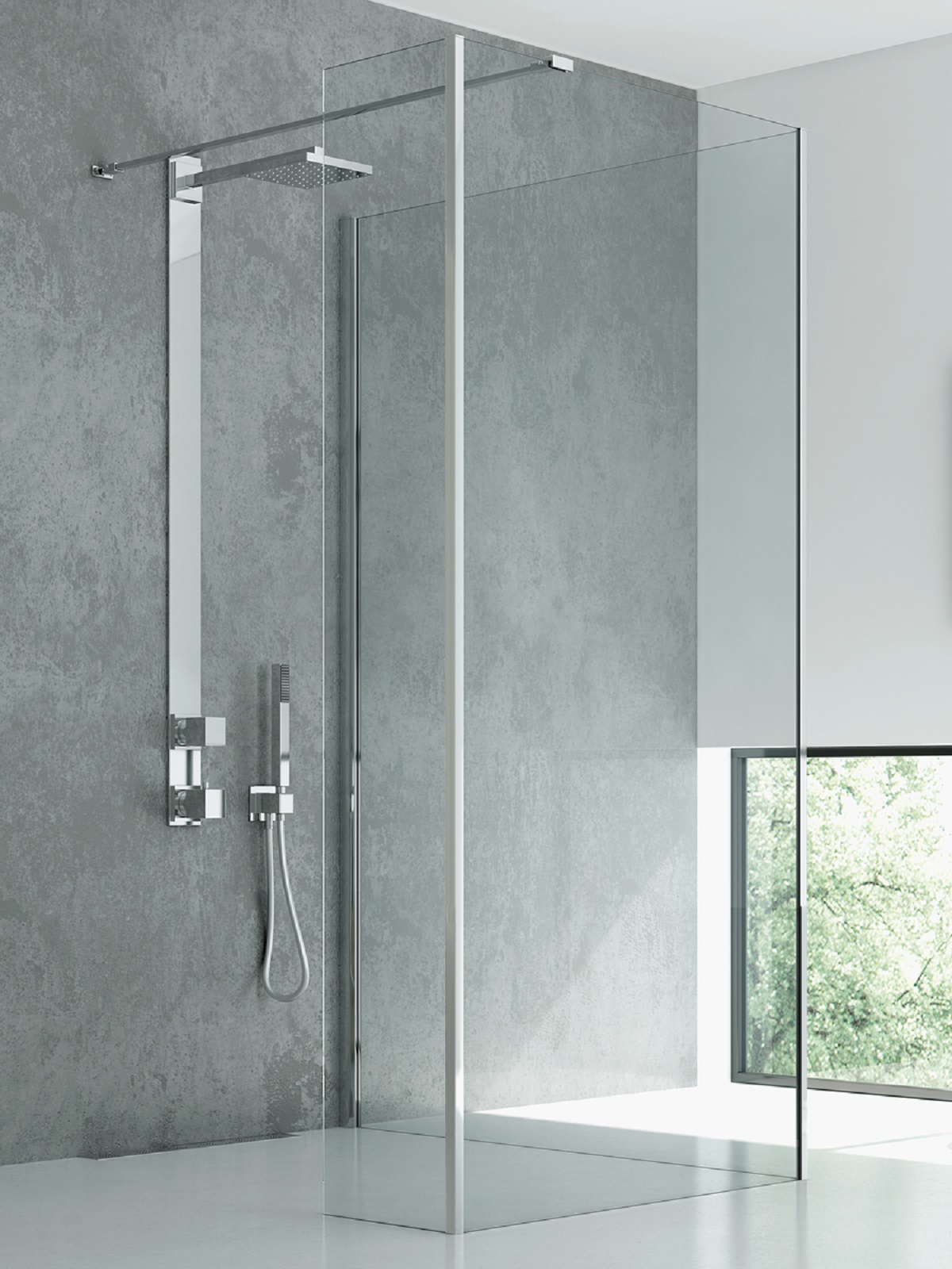 Darmowa Dostawa - Ścianka prysznicowa walk-in 100 cm chrom połysk/szkło przezroczyste New Trendy New Modus EXK5491