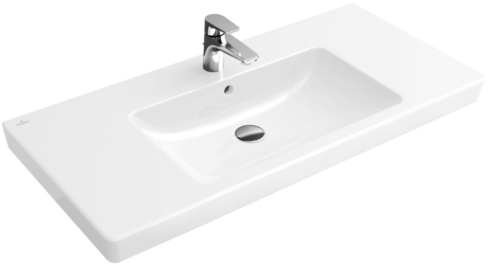 Darmowa Dostawa - Umywalka 80x47 cm prostokątna ścienna-meblowa-z blatem biała Villeroy & Boch Subway 2.0 71758001