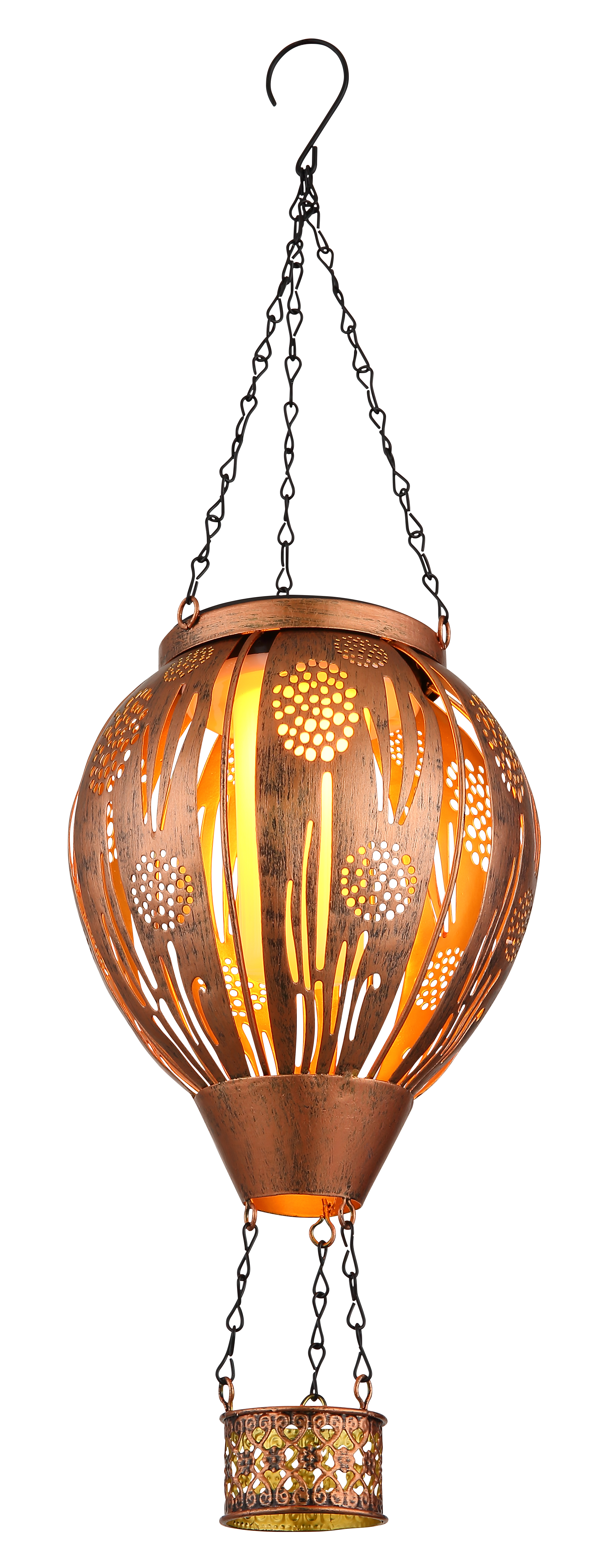 Darmowa Dostawa - Lampa solarna wisząca 1x0.02 W miedź Globo Lighting Solar 36140